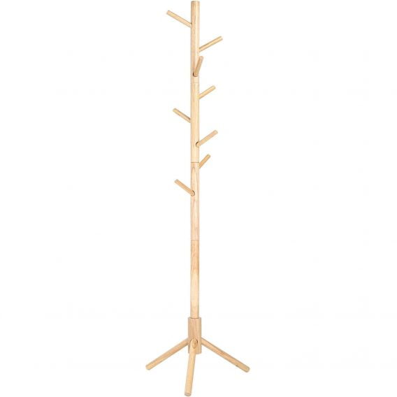 drēbju pakaramais statīvs vasagle 175 x 47 cm naturāls koks
