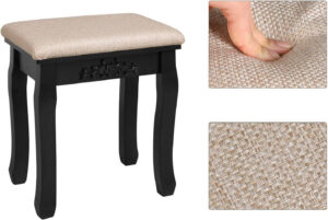 kosmētikas galds ar spoguli rdt25bk 80x40x137,5 cm (p x d x a)