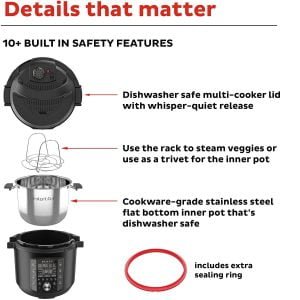 multivārāmais katls instant pot pro 10 in 1 1200w 5.7l