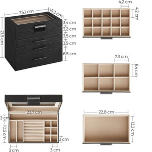 rotaslietu kastīte / lādīte jbc161b01 melna