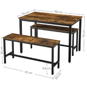 virtuves galds industrial kdt070b01 110 x 70 x 75 cm un 2 soli 97 x 30 x 50 cm