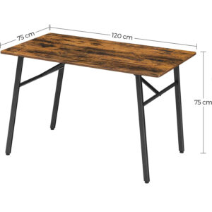 virtuves galds industrial kdt076b01 120 x 75 x 75 cm brūns, melns