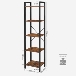 grāmatu plaukts lls100b01 40 x 30 x 154 cm
