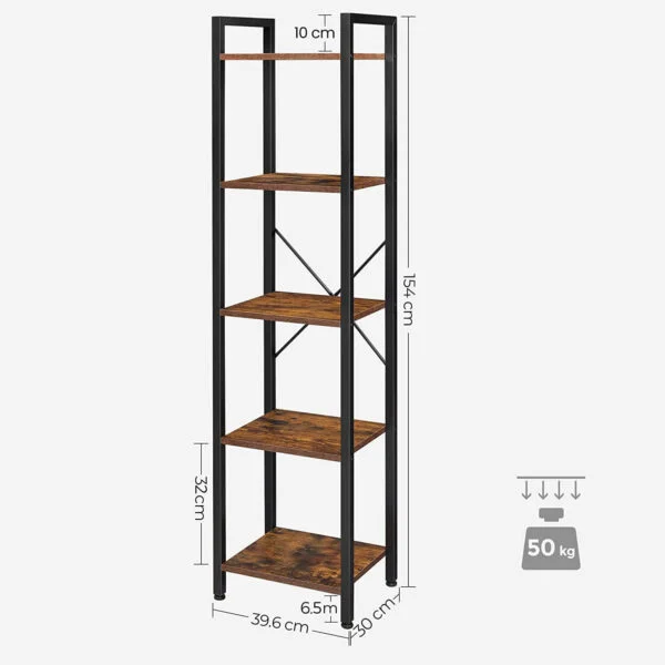 grāmatu plaukts lls100b01 40 x 30 x 154 cm
