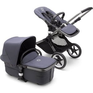 rati bugaboo fox 3 rāmis graphite, audums stormy blue krāsā