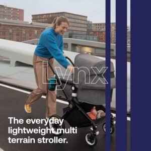 rati bugaboo lynx 2 in 1 rāmis alumīnija, audums melnā krāsā