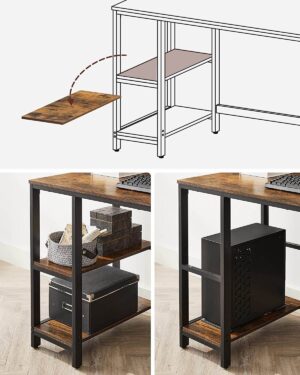datorgalds / rakstāmgalds lwd47x 120 x 60 x 75 cm (g x p x a) brūns