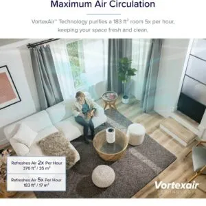 gaisa attīrītājs levoit core 200s h13 hepa filtrs 170 m³/h cadr, līdz 35 m²