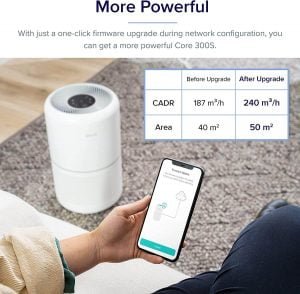 gaisa attīrītājs levoit core 300s h13 hepa filtrs 195 m³/h cadr, līdz 41 m²