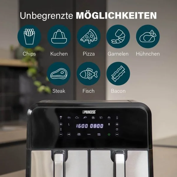 karstā gaisa friteris princess air fryer 8 l 182074
