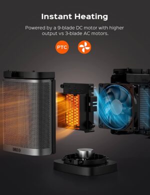 keramikas ventilatora sildītājs dreo atom one dr hsh004