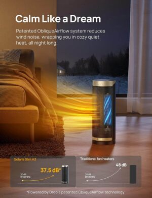keramikas ventilatora sildītājs dreo solaris slim h3 dr hsh003