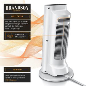 keramiskais ventilatora sildītājs brandson 304416 2000w balts