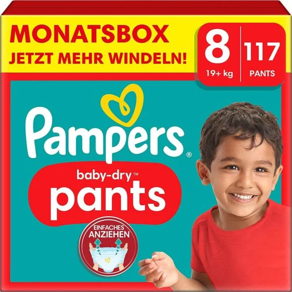 pampers baby dry pants 8 19+ kg 96gab.