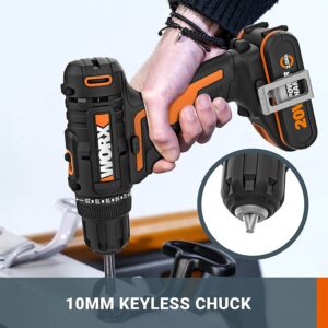 akumulatora skrūvgriezis worx powershare wx100.3 18v (20v) max. 30 nm 10 mm