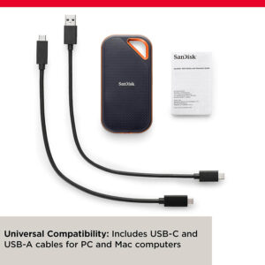 Ārējais cietais disks sandisk extreme pro 4 tb ssd 2000mb/s sdssde81 4t00 g25