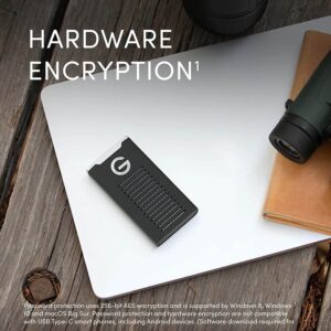 Ārējais cietais disks sandisk professional 4tb g drive ssd ip67, usb c, usb 3.2 gen 2 ‎sdps11a 004t gbanb