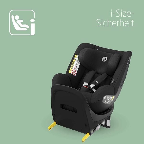 autokrēsliņš maxi cosi mica eco 360° rotējošs i size ar isofix bāzi (0 18 kg) melns