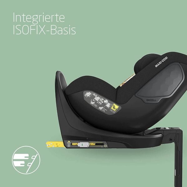 autokrēsliņš maxi cosi mica eco 360° rotējošs i size ar isofix bāzi (0 18 kg) melns