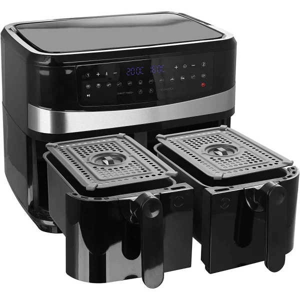 karstā gaisa friteris emerio af 126672 air fryer 9 l (2x4.5l) 2400 w