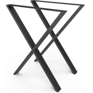 metāla galda kājas tkx1 2 gab., 600mm x 720mm, tonis melns