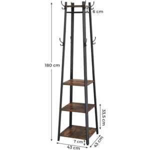 drēbju pakaramais vasagle lcr80x 45x45x181 cm