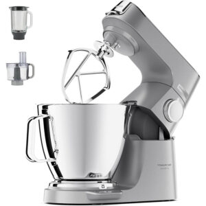 kenwood titanium chef baker xl kvl85.424si virtuves kombains ar integrētiem svariem, 2 trauki (7 un 5 l) 1200 w