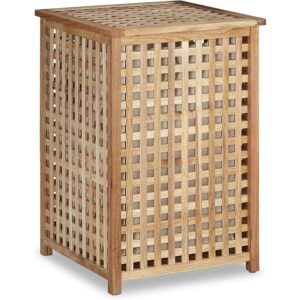 relaxdays 10020150 koka veļas grozs 67.5 x 45.7 x 45.7 cm 75 l