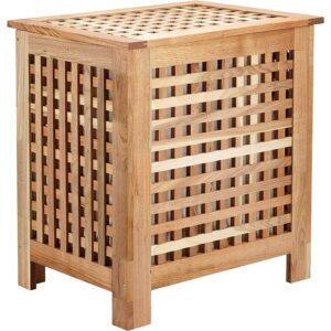 relaxdays 10020619 riekstkoka veļas grozs 55.5 x 52.5 x 39.5 cm 70 l