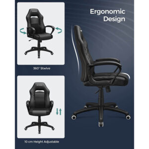 songmics racing sports ofisa krēsls obg38bk