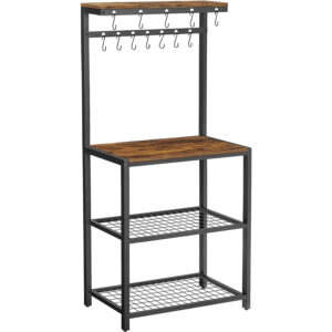 vasagle kks021b01 virtuves plaukts 60 x 40 x 151.5 cm vintage brūns/melns