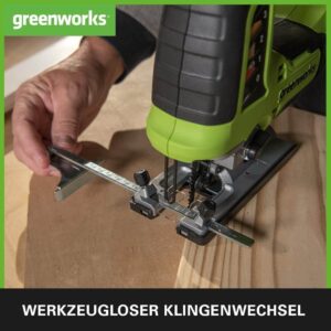 akumulatora figūrzāģis greenworks gd24jsk2 24v 1x2ah, lādētājs