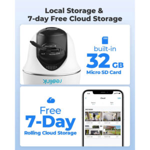novērošanas kamera reolink 2k 4mp ptz 3g/4g lte, 355°/140° + 32gb sd karte un saules panelis