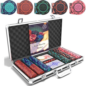 pokera komplekts bullets playing cards corrado deluxe 300 māla žetoni