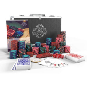 pokera komplekts bullets playing cards corrado deluxe 300 māla žetoni