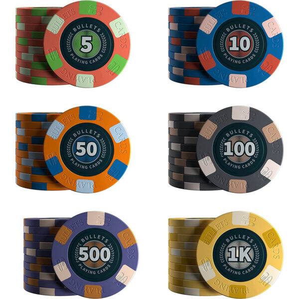 pokera komplekts bullets playing cards richie deluxe 300 keramikas žetoni