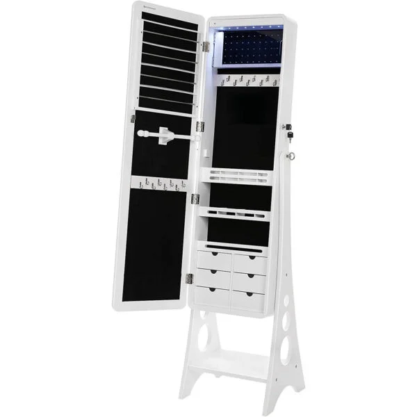 rotaslietu skapis ar spoguli jbc89wt balts