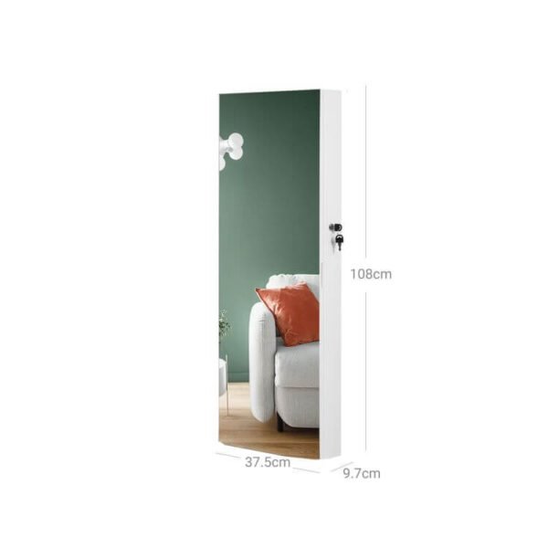 rotaslietu skapis ar spoguli jjc001w01 balts