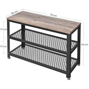 apavu sols ar plauktiem vasagle ‎‎lbs73mb 30 x 73 x 45 cm