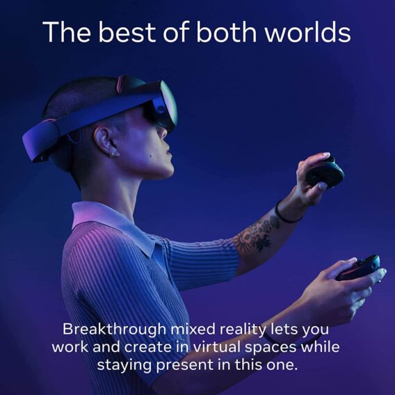 meta quest pro vr headset 256 gb virtuālās realitātes ierīce