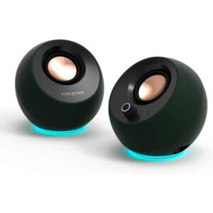skaļruņi creative pebble pro 2.0 usb c, bluetooth 5.3, rgb gaismas, usb audio