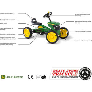 velokarts berg go kart buzzy john deere, 2 5 gadi