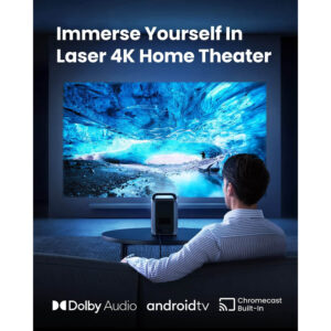 anker nebula cosmos laser 4k d2350 projektors, android tv 10.0, 30w skaļruņi, mājas kinoteātris