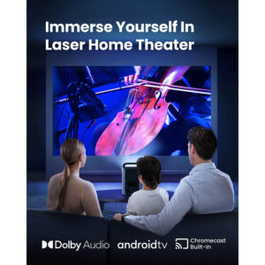 anker nebula cosmos laser smart d23413f1 projektors dolby audio, android tv 10.0, fhd 1080p