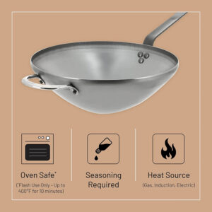 de buyer 5618.32 mineral b element wok tērauda panna 32 cm