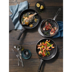 wmf profi resist wok panna 28 cm honeycomb struktūras pārklājums