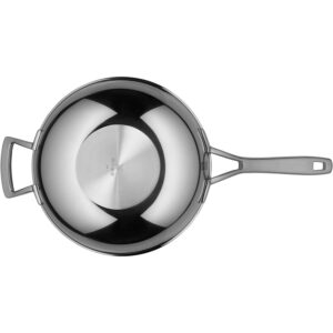 wmf nerūsējoša tērauda wok multi gatavošanas panna ar metāla vāku 28 cm 0753506040