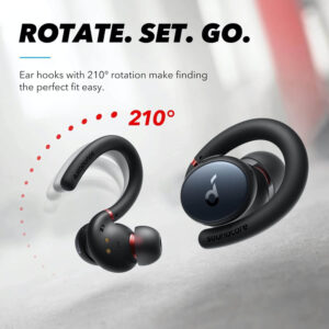 bezvadu austiņas soundcore by anker, soundcore sport x10 melnas