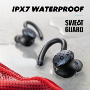 bezvadu austiņas soundcore by anker, soundcore sport x10 melnas