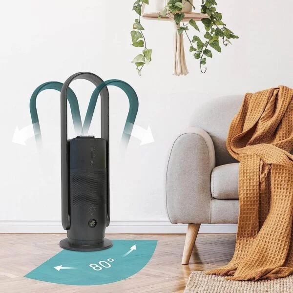 gaisa attīrītājs, mitrinātājs un bezrotora ventilators djive arc ‎dj50019 hepa 14 filtrs 25m2 pelēks